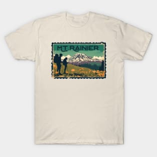 Vintage Hiking at the Mt Rainier Mountain Lover Mountain Climbing T-Shirt